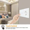 Bingoelec Zigbee Touch Switches 1/2/3 Gangsensorschalter EU Standard normale Steckdosen mit Kristallglas Panel Home Verbesserung