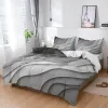 Gradient Duvet Cover Set Modern Geometric Abstract Ripple Art Bedding Set Soft Microfiber Quilt Cover Twin King For Adults Decor
