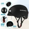 Queshark Front +Back LED Light Teens Män Kvinnor Laddar Cykling Hjälm MTB Bike Bicycle Helmet Balance Car Scooter Safety Cap