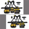 Easeman Professional Heavy Duty Tool Belt Midjeväska Set Tool Pouch Hårdvara Lagring för Electrician Tools Woodworking Man Gift