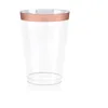 12oz Rose Gold Plastic Cup Disponer Tumblers Bröllop Birthday Party Beverage Wine Water Drink Cups Tabell Provey 25/50/100st