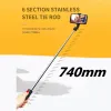 Attacchi mini selfie stick treppiede ligh para movil palo estensibile lampada bluetooth smartphone stand treppiede treppiede flessibile statyw luz