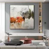 Toile de peinture à l'huile orange moderne peinture abstraite décoration mural affiches et imprimés Cuadros Home Design Decor Image