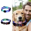Dog Collars LED Glowing Collar Rechargeable Waterproof Lighted Adjustable Pet Weather Proof Luminous Accessories