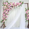 48 cm x 10m Crystal Organza Fabric Garn Tulle Roll Sheer Birthday Wedding Party Table Handråstol Bakgrund DIY Dekoration