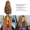 13x4 13x6 HD Highlight Lace Frontal Human Hair Honey Blonde Body Wave Front For Women Glueless Pre Plucked 240401