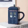 Tazze British Box Cup Ceramic Telephone Booth Novety Mug Coffee with Lid