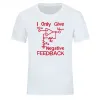 Ik geef negatieve feedback computer engineer t-shirt nieuwheid grappige grafische t-shirts mannen casual korte-leevers roupas masculinas