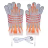 Couvertures USB Gants chauffés rechargeables USB tactile d'hiver tricot thermique de laine réchauffe pour les femmes