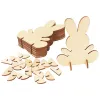 10/20pcs Páscoa coelho de madeira de coelho de coelho Diy Ornamento de madeira Crafts Infantil Toy Gream Feliz Partido da Páscoa Decoração de Desktop Home Desktop