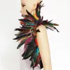 Scialle di piuma fai -da -te Carnevale Feather Collar Carneval Costume Victorian Gothic Cosplay Spalla Avvolgimento del Capo Cosplay Decorativo