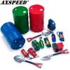 Axspeed 5pcs Auto RC Decorazioni simulate Set Olio Drum Mini pala Bottiglia di azoto Extinguisher per 1/10 RC Crawler Tools