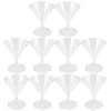 ワイングラス10 PCS RED GLASS COCKTAIL CUP DRINKINGASSOLABLEシャンパンカップバープラスチックウイスキーマティーニ