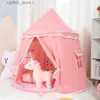 Leksak tält barn tält spel hus inomhus baby spel bärbar prinsessa slott små lek hus leksaker mongoliska födelsedagstält teepee baby l410