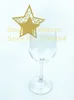 50pcs Star Shape Card Guest Name Card de mariage Coupe de vin de vin CARTES PLACE FAVOR