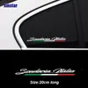 2PCS Scuderia Italia Car Body Stickers for Fiat 500 Abarth 595 695サイドスカートデカールグラフィックアクセサリー