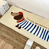 Teppiche Cartoon Hund Cashmere Teppich Schlafzimmer Nachtteppich Badezimmer absorbierende Nicht-Schlupfteppiche Herzdruck Bodenmatte Wohnzimmer Türmatten