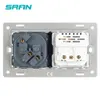 SRAN EU 2GANG Power Socket, 16A Electrical Gruper Leder Sterd Inderator, двойной роз