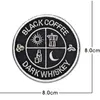 Black and White Pattern embroidery patch Hook & Loop Forest Campfire Game Badge armband outdoor DIY backpack Tactical Sticker