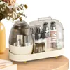 Storage Boxes Makeup Brush Holder With Cover Desktop Skin Care Product Dust-proof Rack Box Cabinet