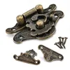 2 dimensioni disponibili Antique bronzo bronzo hasp gioielli in legno blocco in legno bloccano mini armadietti chiusura manico decorativo manico decorativo