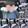 New Car Head Neck Cute Cartoon Love Heart Waist Pillow Seat Back Cushion Automotive Interior Decoration