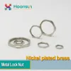 100 PCS Metal Lock Nut Nickel Plated Brass M12 M16 M18