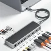 Hubs Çift DP 4K 60Hz Thunderbolt MST Dock HB Hub USB C Docking İstasyonu 2x HDMI Dizüstü Bilgisayar Aksesuarları MacBook Pro Air Mac Mini Lenovo