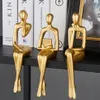 Dekorative Objekte Figuren nordischer Stil kreativer Goldener Charakter Miniaturen Musiker Denker Ornament Lernraumdekoration Mod2942