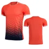 T-shirt sportif à manches courtes pour hommes orange avec collier rond adulte de course bleu kilomètres de sport de sport nom personnalisé