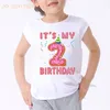 It's My Shirt Children T Shirts Number 1 2 3 4 5 6 9 Happy Birthday Gift Kids Letters Cute Tshirts Print Clothes Boys and Girls