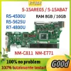 Motherboard NMC811.Für Lenovo IdeaPad 515are05 515ALC05 Laptop Motherboard.W/CPU R5 4500U/R7 4800U.RAM 8G/16G 100% Testarbeit