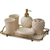 Salle de bain en céramique Golden Stroche Ensemble de cinq pièces moderne Relief de secours Gérus de bosse à dents de bosse à dents