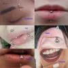 2st 1,2x8mm DIY Curved Barbell Ball LaBret Eyebrow Piercing Lip Nose Ring Tragus Daith Snug Piercing Rook Helix Earring Smycken