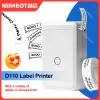 Printers NIIMBOT D110 Blue Color Label Maker Machine with Tape Small Thermal Sticker Portable Bluetooth Printer Labeller