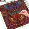 Homfun volledige vierkante/ronde oefening 5D DIY Diamond schilderij "Owl Mandala Flower" 3D Borduurwerk Cross Stitch 5d Home Decor Gift