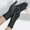 Rękawiczki jednorazowe 100pcs Rękawiczki Lateksowe Rękawiczki Nitile do produktów sprzątania domów/mycie przemysłowe/tatuaż czarne rękawiczki
