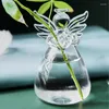 Wazony anielski szklany wazon kwiat doniczki ślubne stolik centrum ręcznie robione delikatne świąteczne prezent domowy akcesoria gospodarstwa domowego