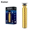 Trimmers Kemei T9 Gold Haar Clipper Professionelle Elektrik Friseur Zero Gitter Haarschneider 0mm Haarschneidemaschine Männer USB wiederaufladbar