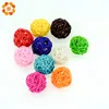 10pcs 3/4/5 cm Forma rotonda mutil Colors Rattan Ball Sepak Takraw per feste di compleanno di Natale Decorazione per feste di matrimonio