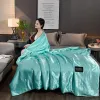 JuwenSilk Ice Silk Summer Cool Quilt Baby Newborn Recliner Divan Bedspread Travel Plaid Comforter Bed Blankets