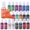 Epoxy Resin Pigment Transparent Non-Toxic Epoxy UV Resin Dye Liquid for Resin Coloring DIY Resin Jewelry Making Crafts 12 Colors