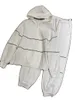 Kobiety 2pcs Sets Spring Hooded Brunello Bawełniany garnitur moreli biały