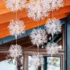 30pcs décorations de Noël blanc artificiel flocon de neige en plastique blanc faux flocon de flocon de Noël ornement du Nouvel An 2022 décor