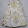 2020 Latest Yellow Black African lace Fabric Brocade Jacquard Lace Fabric French Nigeria Tulle Lace Fabric For Party KJK20121