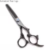 5.5 "6" 440c noir Personnaliser le logo Ciseaux de coupe Coupes Thinninng Cisteaux Ciseaux Cisseurs Chiens Cisseurs Shears Professional Shears C9005