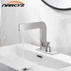 Basin kranen vierkante kraan met chassis badkamer kraan ijdelheid tik tik dek gemonteerd nikkel/zwarte wasbasin kraan XT-434