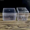 Jewelry Pouches 1pc Square Transparent Plastic Box Food Grade Material Cube Candy Package Decoration Storage 2 Sizes
