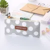 1 stycken Lytwtws nya Dot Grid Pen Pencil Bag Canvas School Stationary Få svarta verktyg Makeup Pouch Cosmetics Case