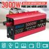 Saf Sine Dalga İnverter 3000W 2200W 1600W 1000W Voltaj DC 12V 24V - AC 110V 220V Transformatör Güç Dönüştürücü Güneş İnvertör